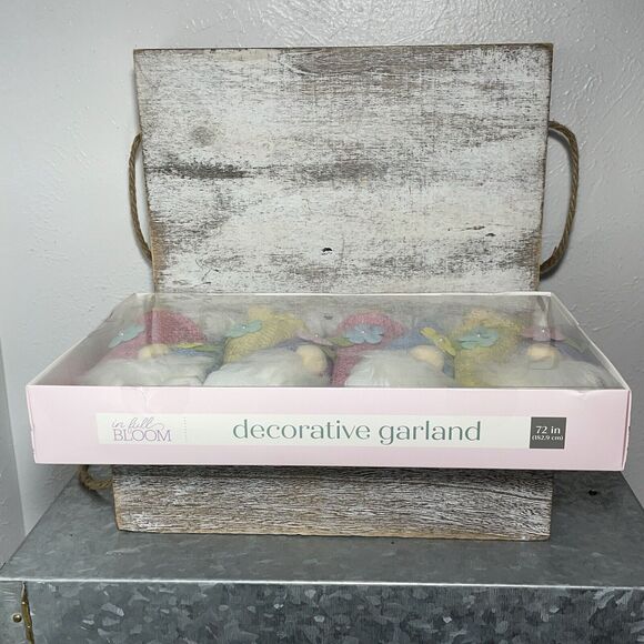 In Full Bloom Easter Gnomes Decorative Garland For Tables, Stairways 72" Long - Picture 4 of 12